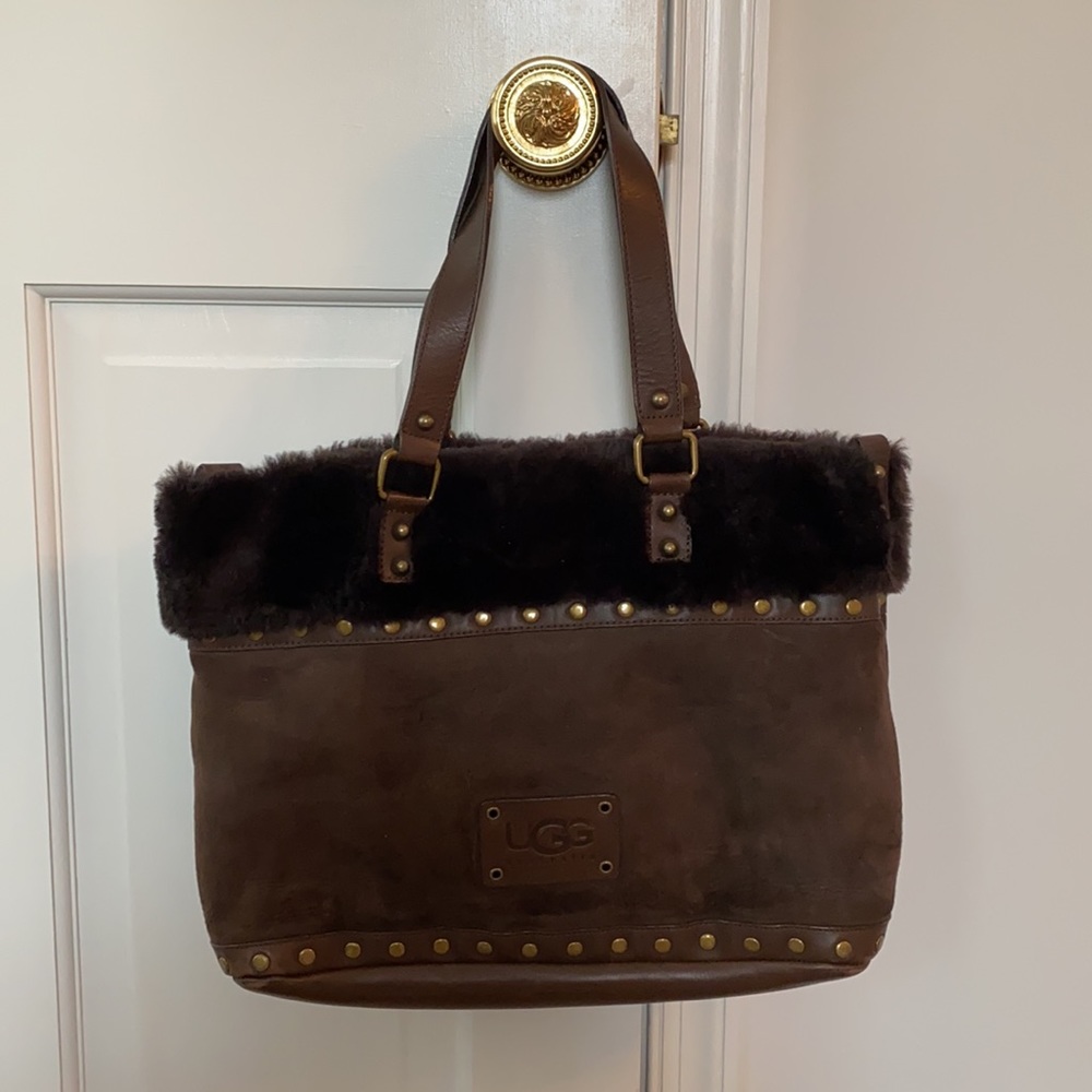 UGG Suede Leather Fur Bag. Barely Used!